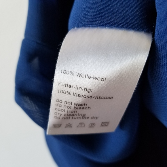 🌸 Akris Wool Crepe Double-Face Sleeveless Sheath Dress in Royal Blue Size 8 - Picture 7 of 10